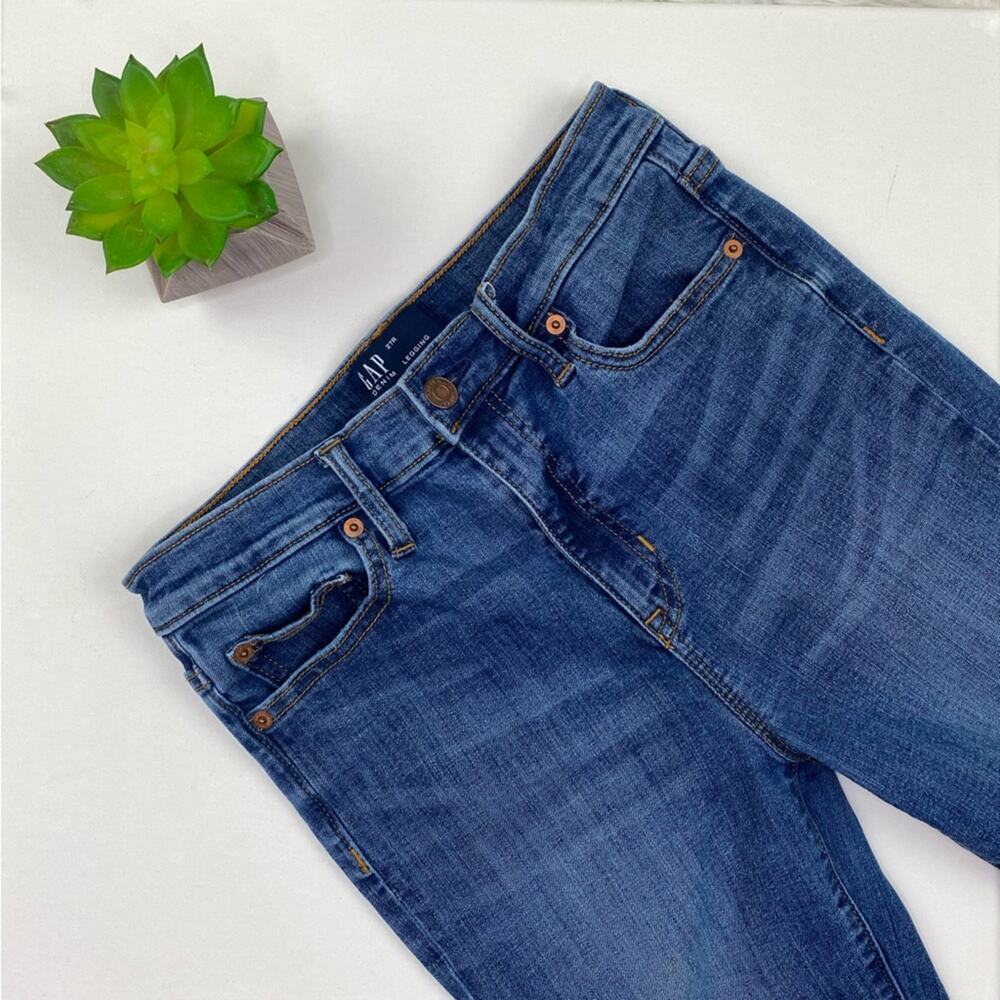 GAP Women's High Rise Skinny Ankle Jeans Blue Size 27 Distressed Raw Hem